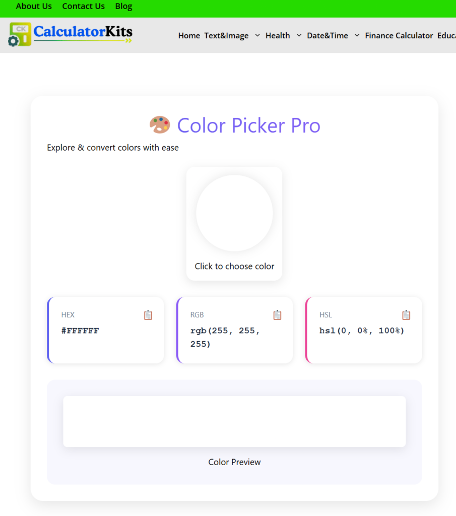 Color Picker Tool – Get HEX RGB HSL Color Codes Free Online