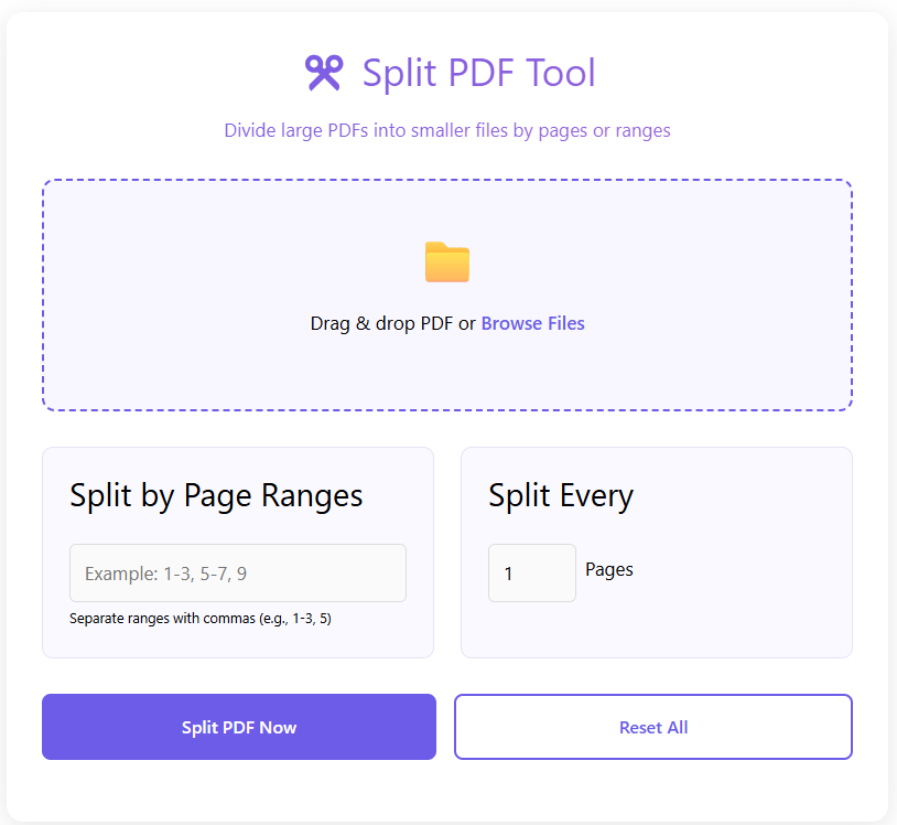 Split PDF Tool