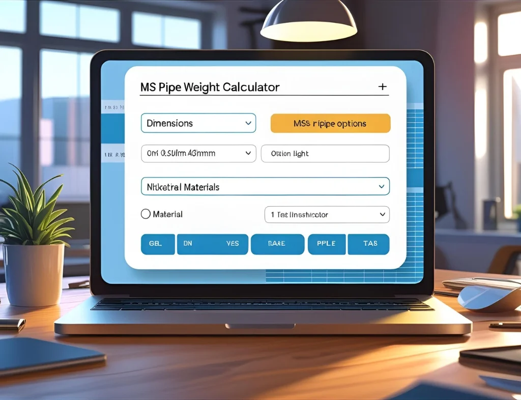 MS pipe weight calculator for estimating mild steel pipe weight from dimensions and length